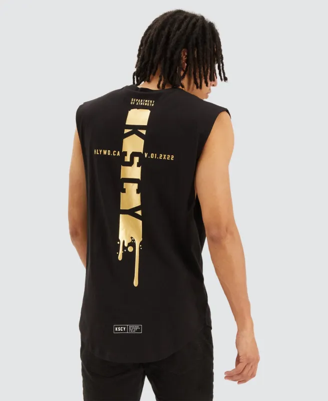 Shake Dual Curved Muscle Tee Jet Black sold by Neverland