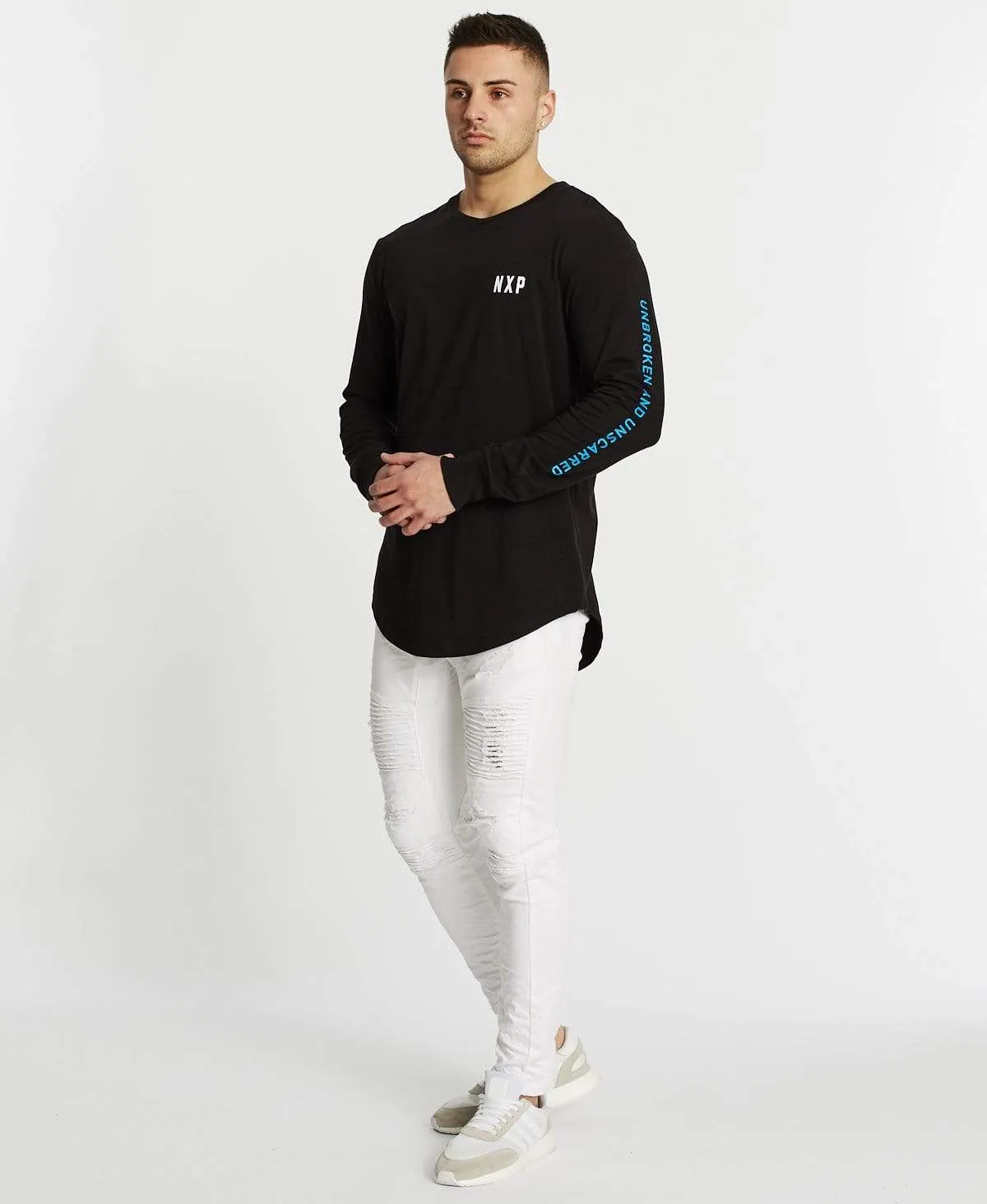 Life Love Death Dual Curved Long Sleeve T-Shirt Jet Black sold by Neverland product image thumbnail 5