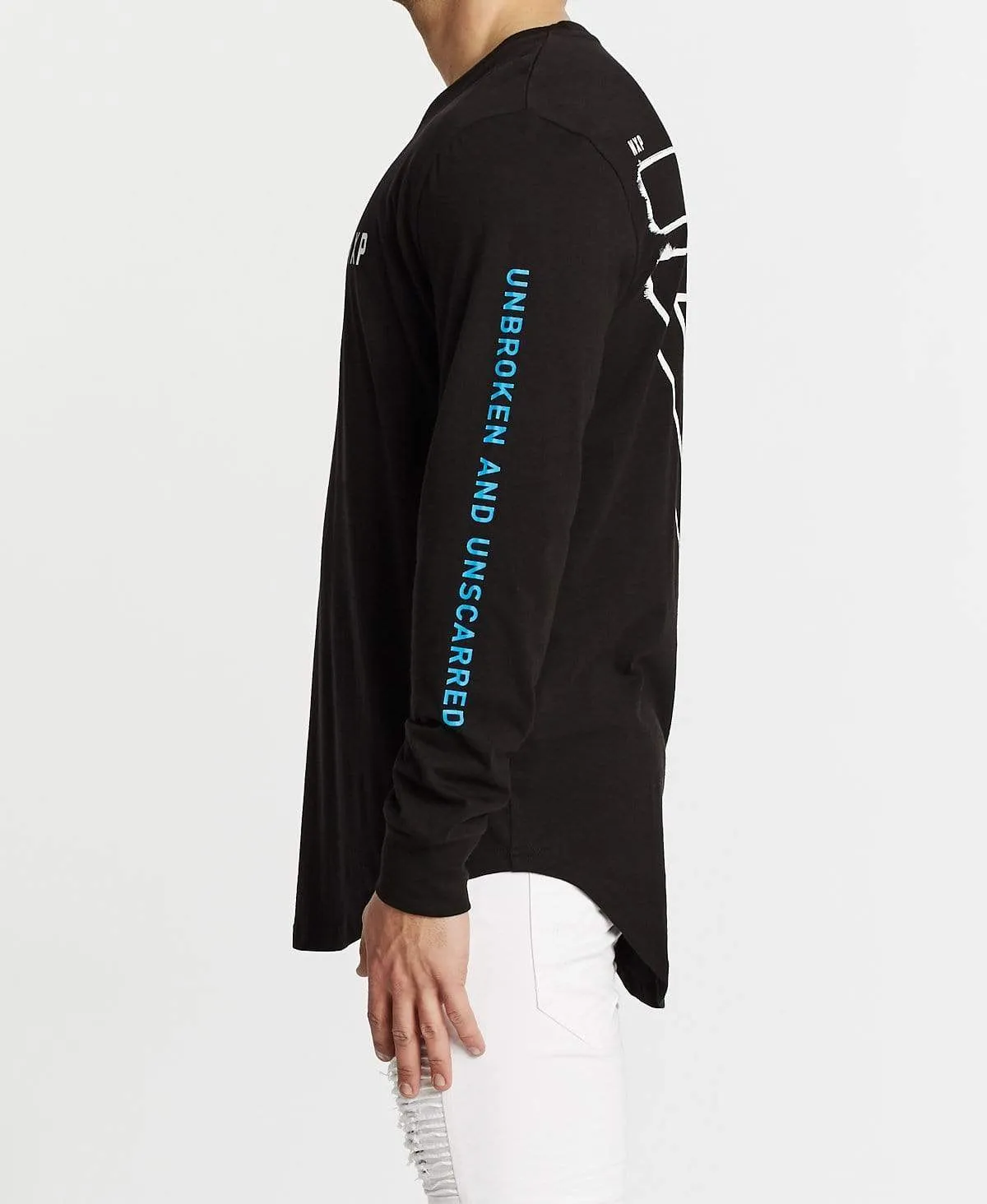 Life Love Death Dual Curved Long Sleeve T-Shirt Jet Black sold by Neverland product image thumbnail 3