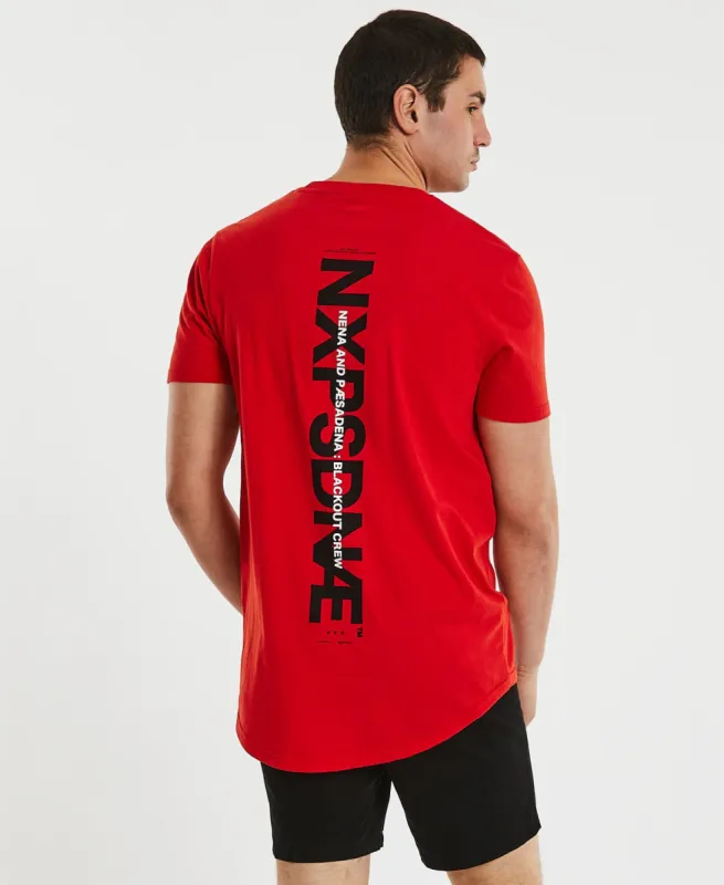 Hologram Cape Back T-Shirt Flame Red sold by Neverland