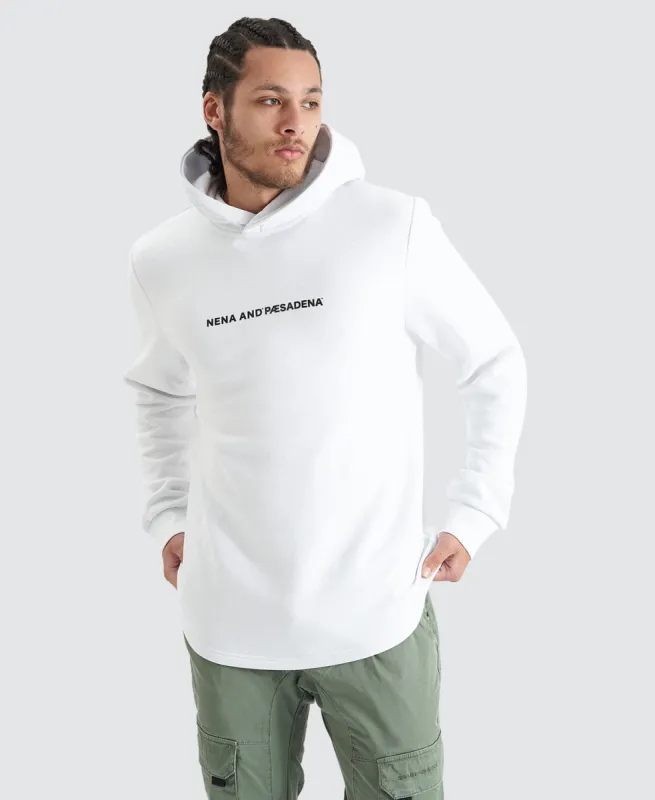 Primal Hooded Dual Curved Sweater Optical White sold by Neverland