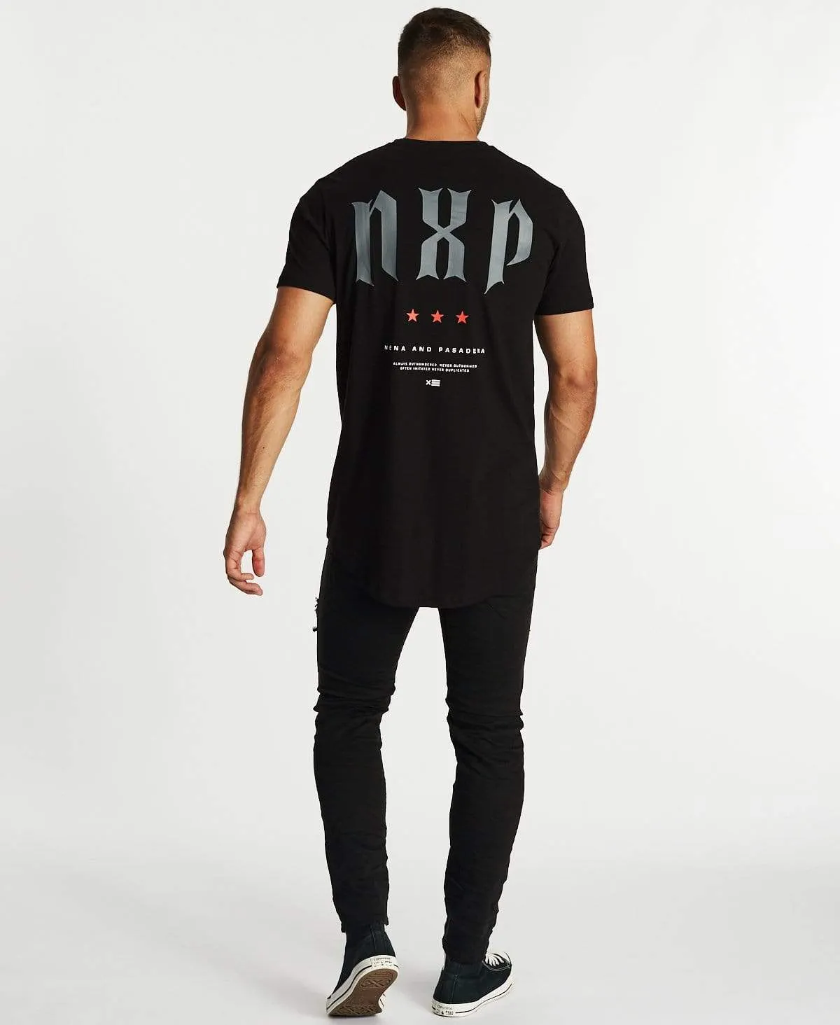 Outnumbered Cape Back T-Shirt Jet Black sold by Neverland product image thumbnail 5