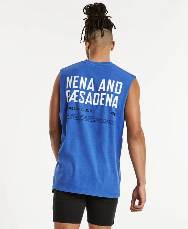 Luck Relaxed Muscle Tee Pigment Amparo Blue sold by Neverland