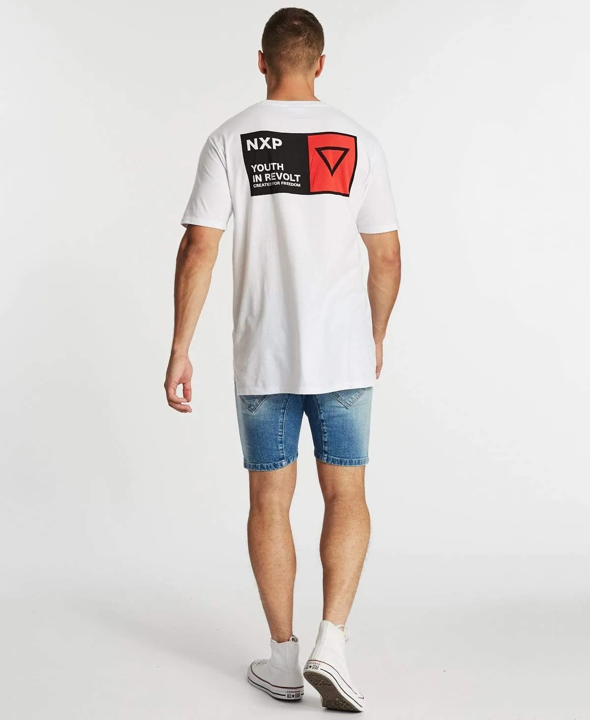 Revolution Step Hem T-Shirt White sold by Neverland product image thumbnail 5