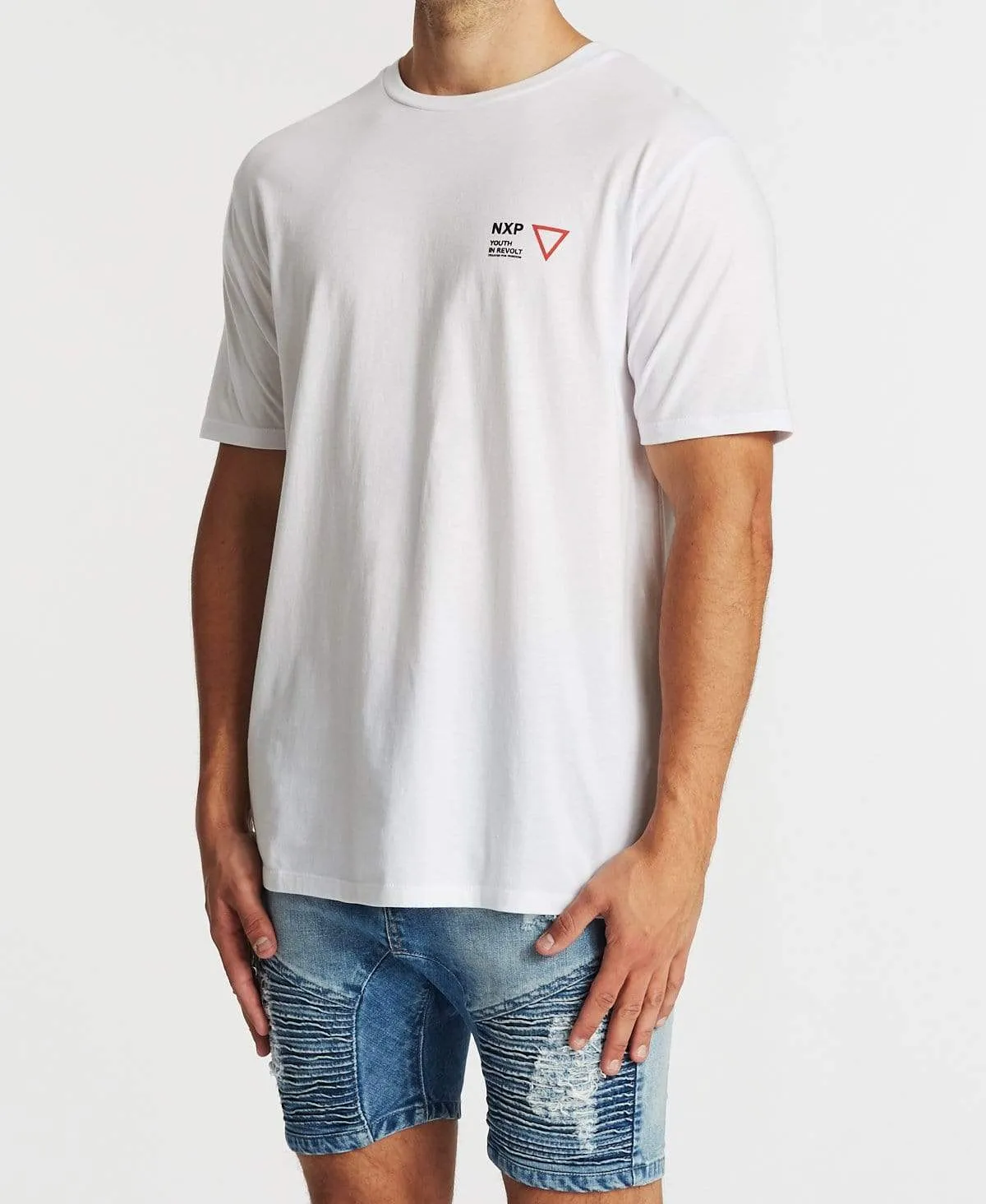 Revolution Step Hem T-Shirt White sold by Neverland product image thumbnail 3