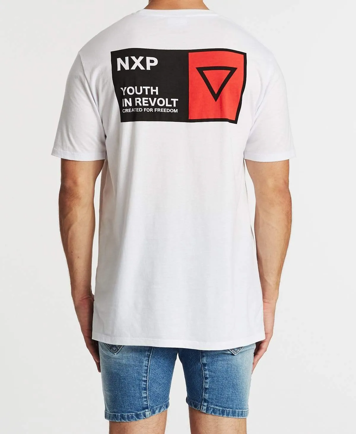 Revolution Step Hem T-Shirt White sold by Neverland