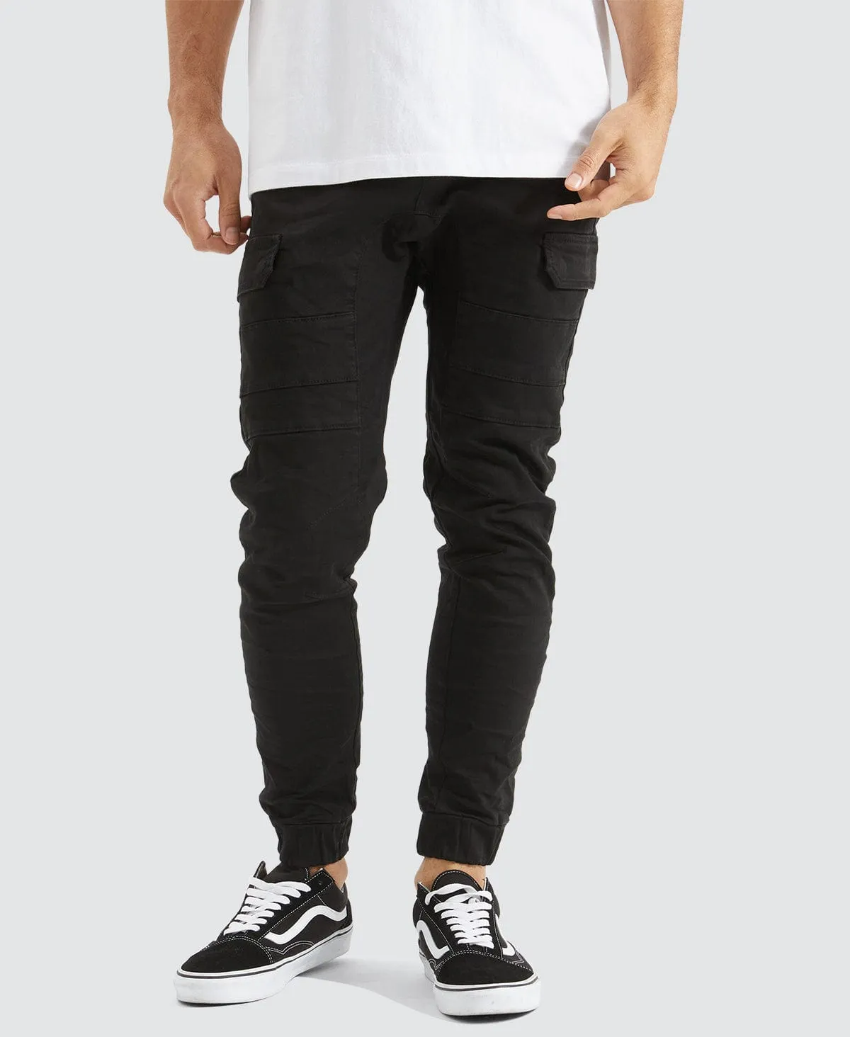 Salem Cargo Jogger Pants Black sold by Neverland
