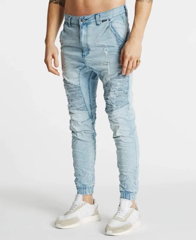 Zeppelin Pants Defiance Blue sold by Neverland