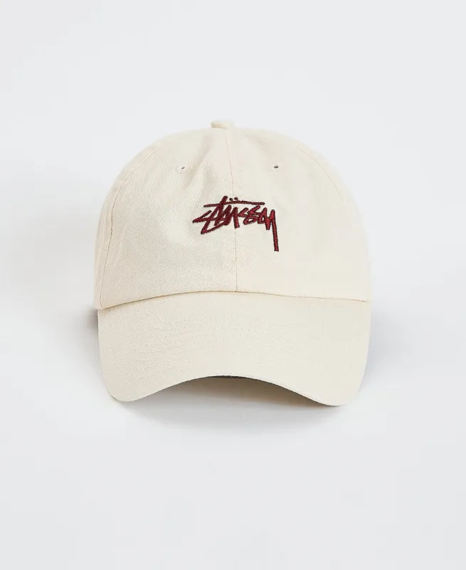 Stock Low Pro Cap Cream/ Burgundy sold by Neverland