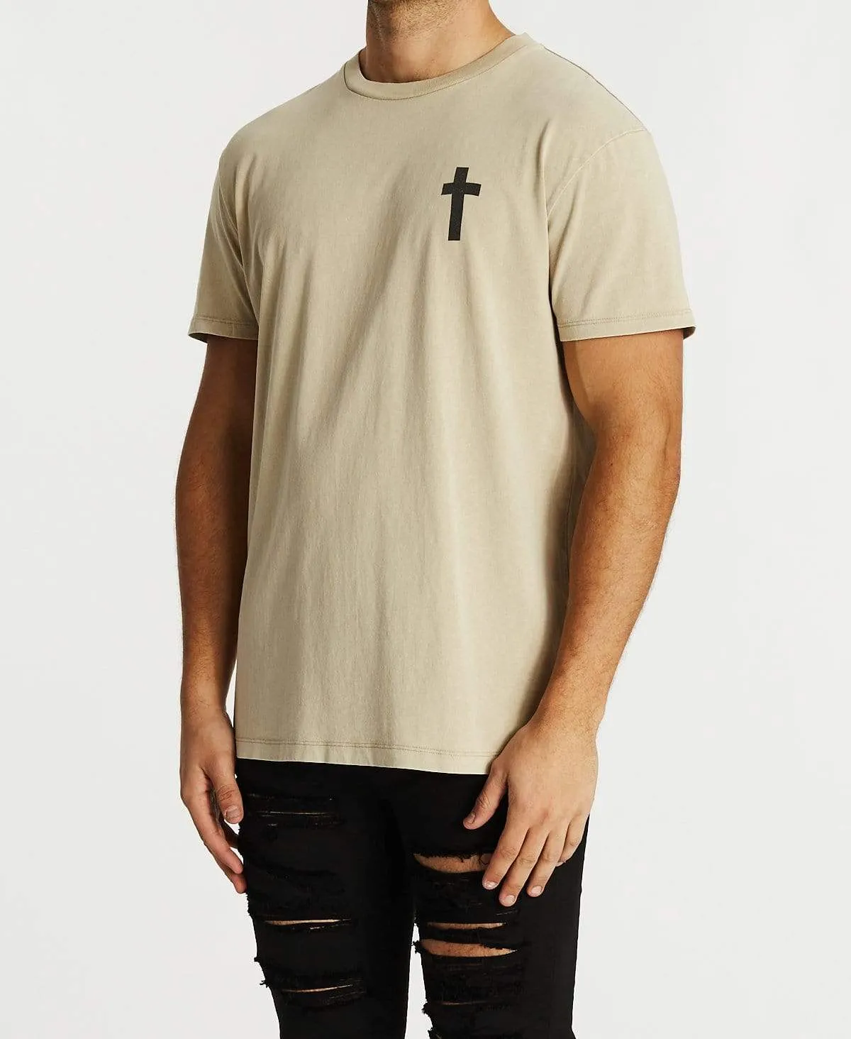 Through Hell Relaxed T-Shirt Mineral Sand sold by Neverland product image thumbnail 3