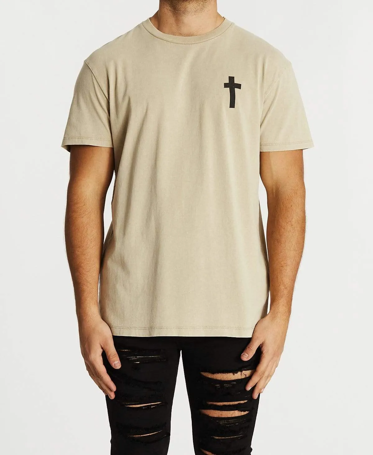 Through Hell Relaxed T-Shirt Mineral Sand sold by Neverland product image thumbnail 2