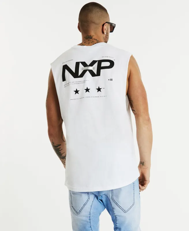 Strange Scoop Back Muscle Tee White sold by Neverland