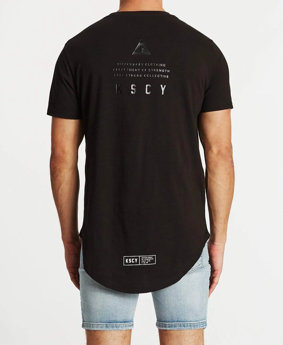 Keep Strong Dual Curved T-Shirt Jet Black sold by Neverland product image thumbnail 2