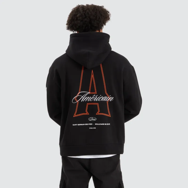 Redvers Heavy Relaxed Hoodie Jet Black sold by Neverland