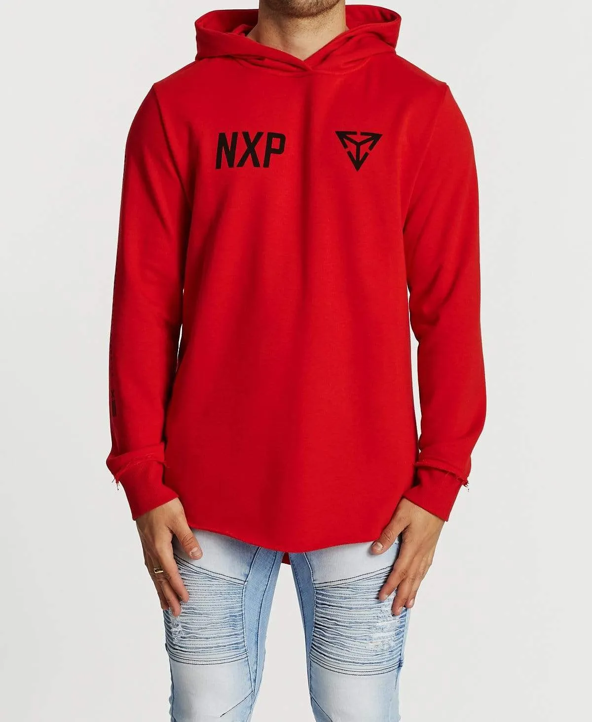 Burnt Dual Curve Hoodie Red sold by Neverland