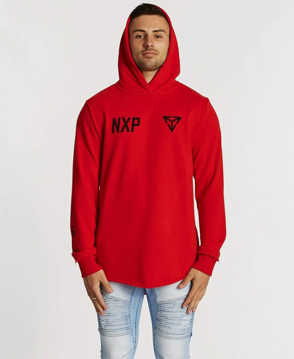 Burnt Dual Curve Hoodie Red sold by Neverland product image thumbnail 5