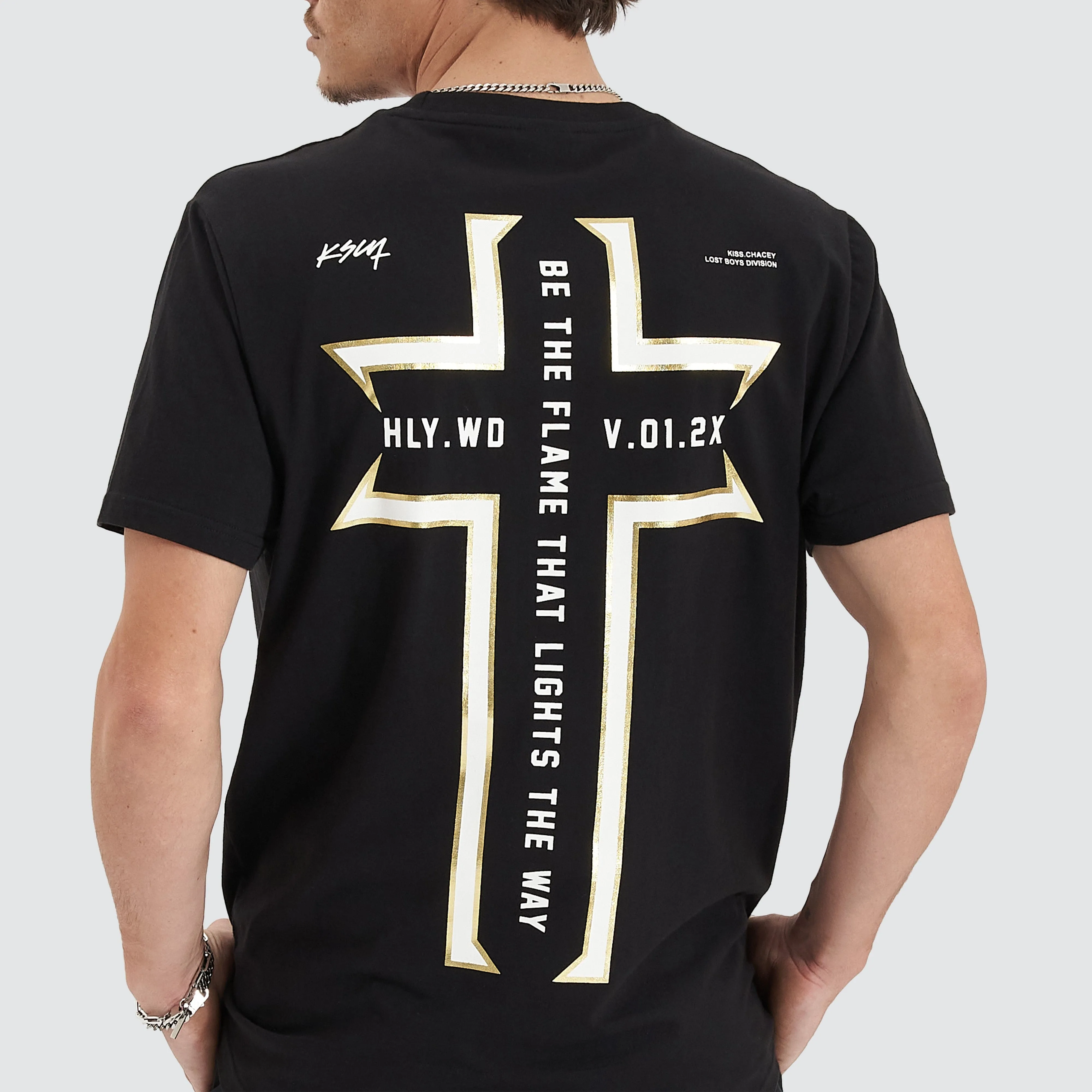 Flame Dual Curved Tee Jet Black sold by Neverland product image thumbnail 5