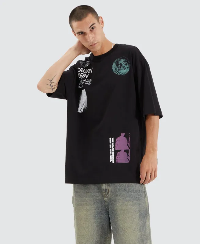 Future Fade Multi Graphic T-Shirt Black sold by Neverland