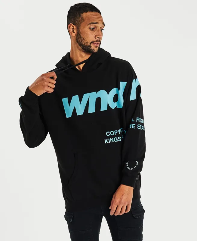 Cutoff Hoodie Black/Teal sold by Neverland