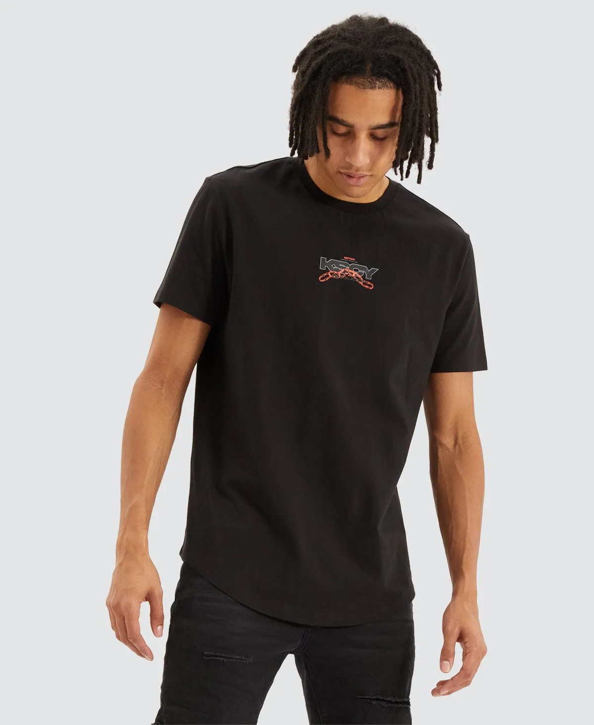 Ancient Dual Curved T-Shirt Jet Black sold by Neverland product image thumbnail 3