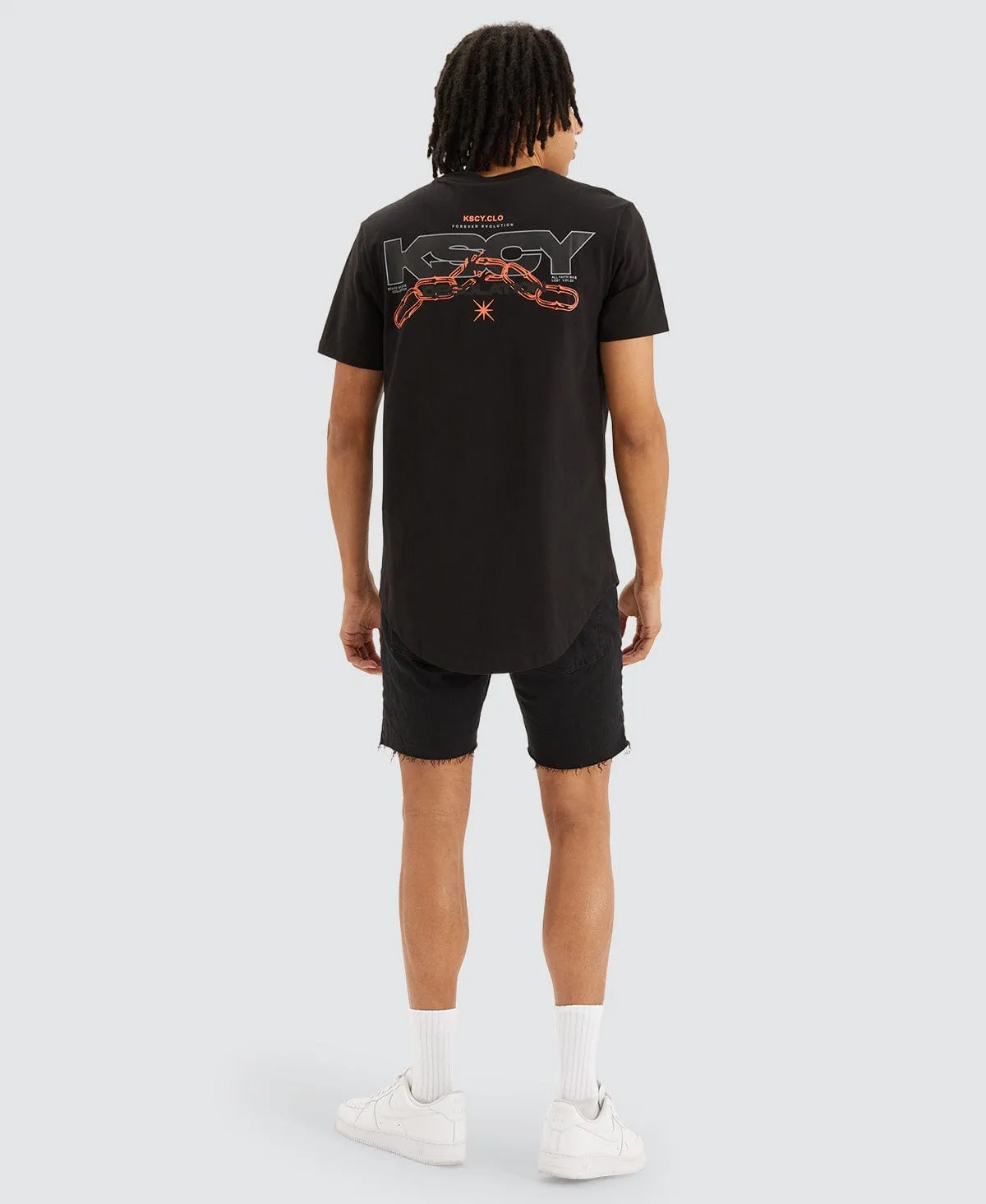 Ancient Dual Curved T-Shirt Jet Black sold by Neverland product image thumbnail 4