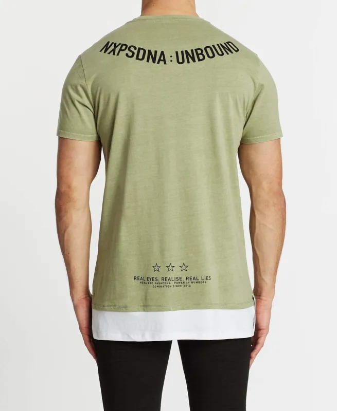 Unbound Standard Layered T-Shirt Pigment Tea sold by Neverland