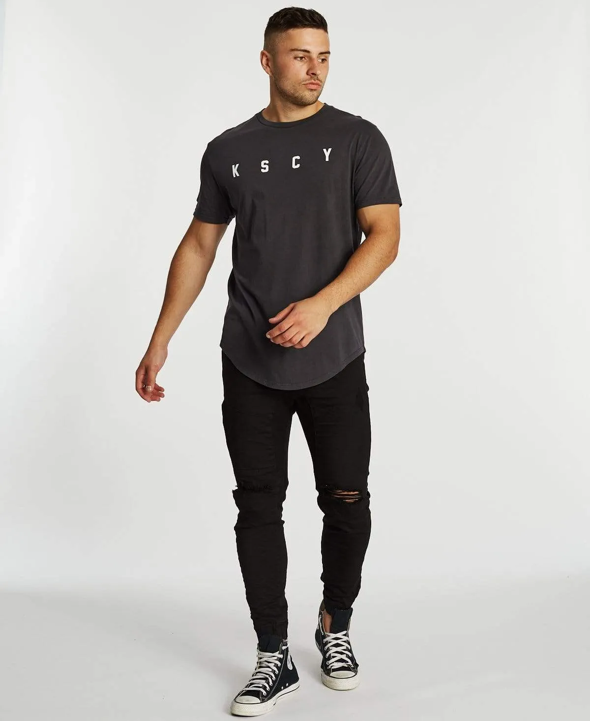 Friction Dual Curved T-Shirt Pigment Asphalt sold by Neverland product image thumbnail 4