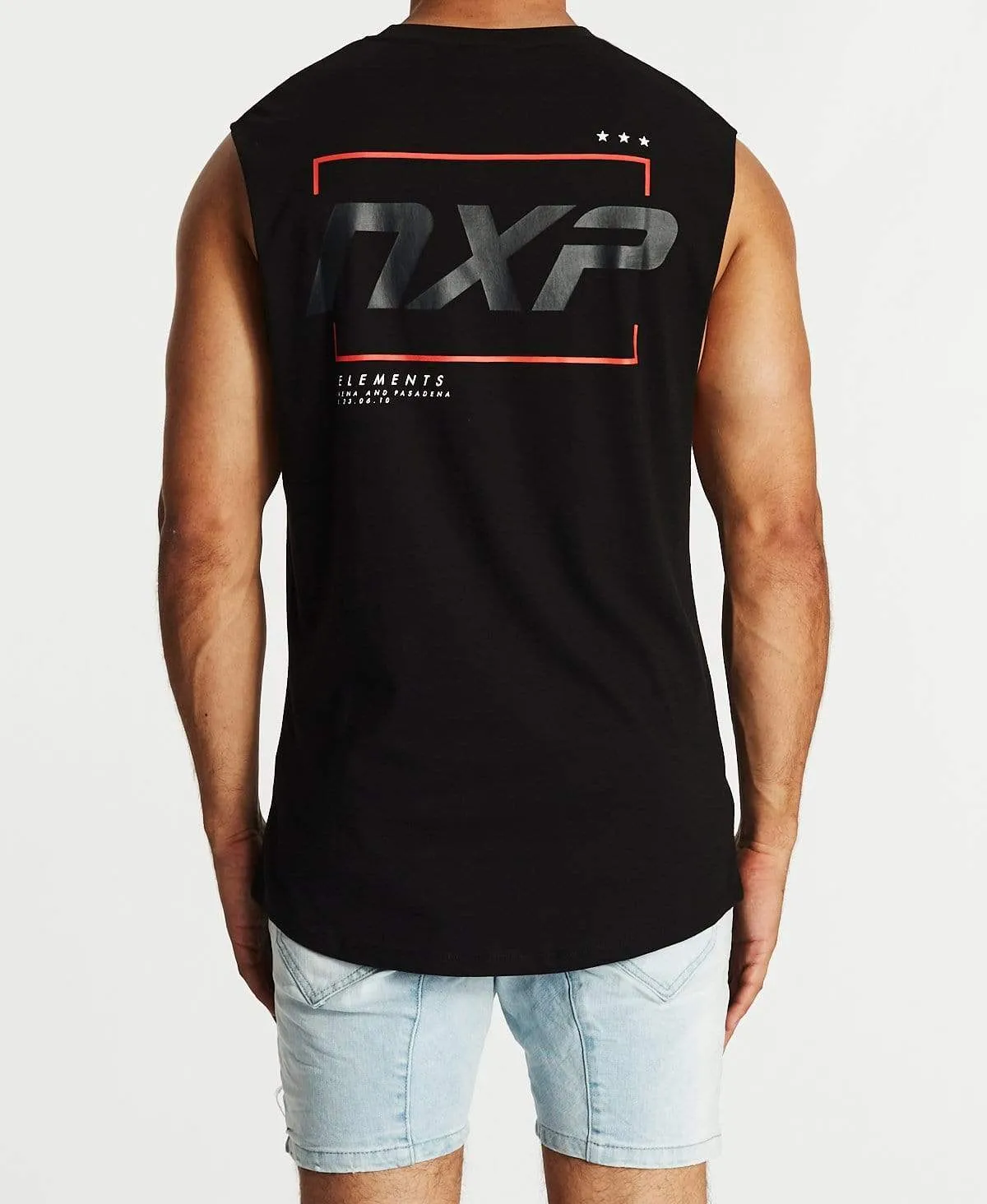 No Limits Scoop Back Muscle Tee Jet Black sold by Neverland