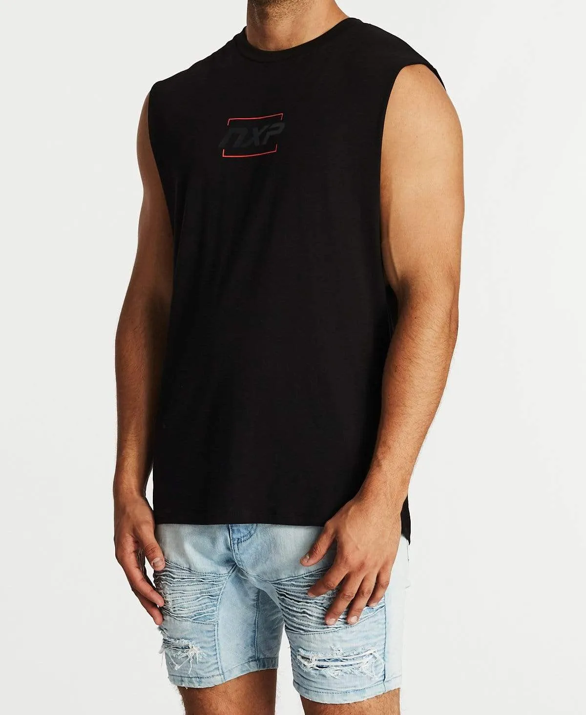 No Limits Scoop Back Muscle Tee Jet Black sold by Neverland product image thumbnail 3