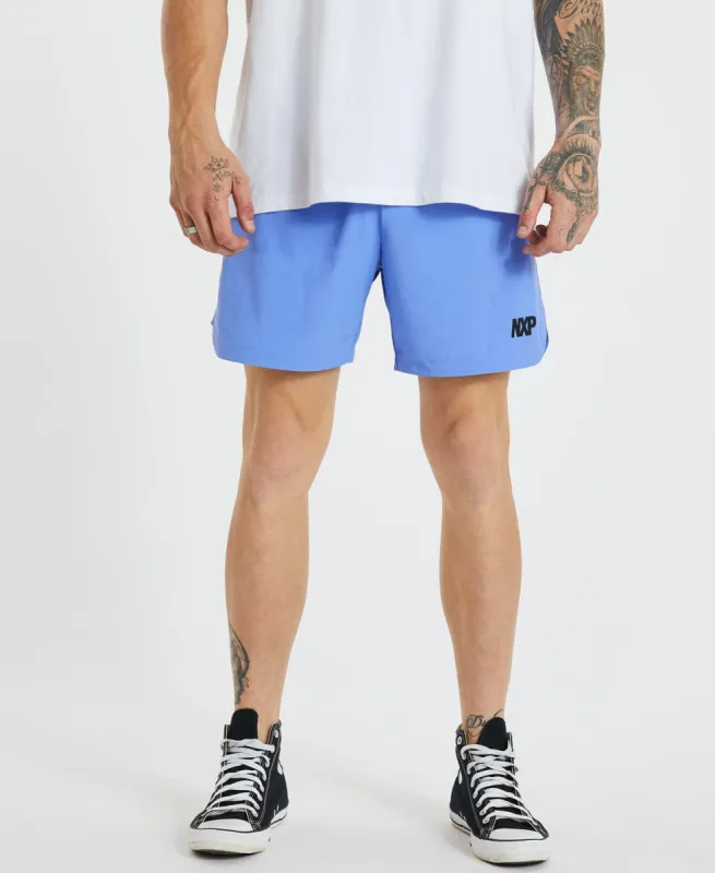 Trigger Elastic Waist Shorts Blue sold by Neverland