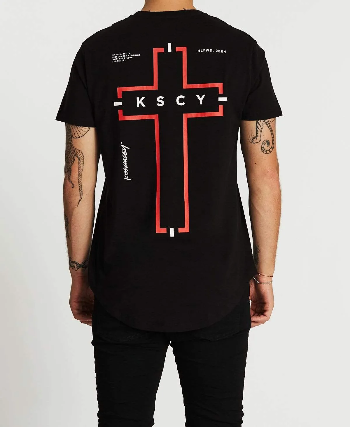 Soul Mate Dual Curved T-Shirt Jet Black sold by Neverland product image thumbnail 4