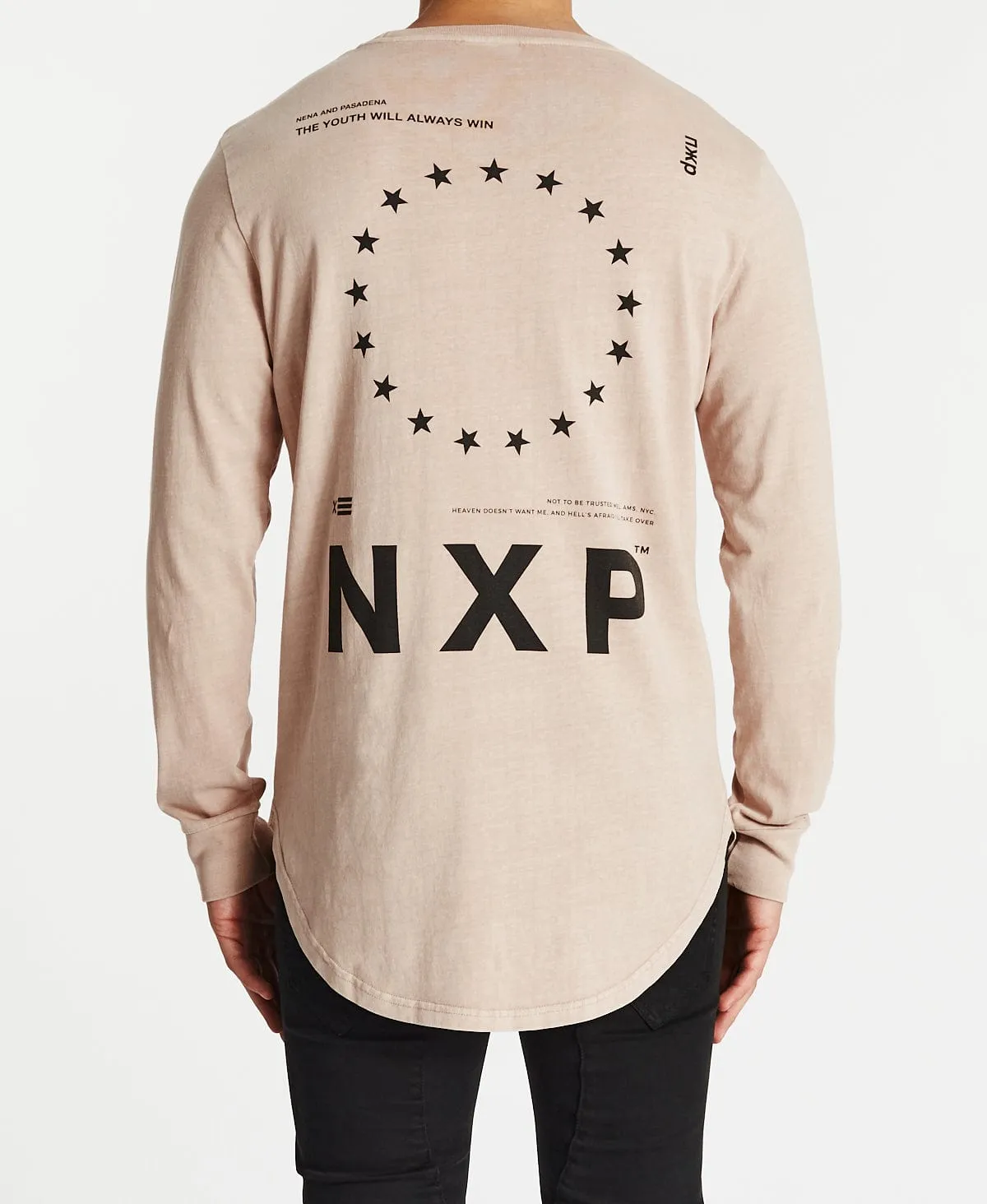 Cutthroat Cape Back Long Sleeve T-Shirt Pigment Mushroom sold by Neverland