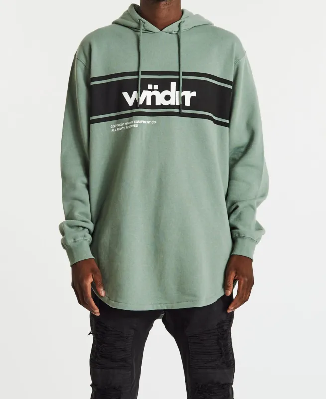 Morant Curved Hem Hoodie Olive sold by Neverland