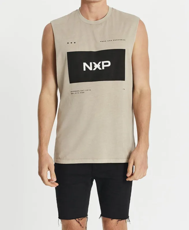 Solitary Scoop Back Muscle Tee Pigment Mushroom sold by Neverland
