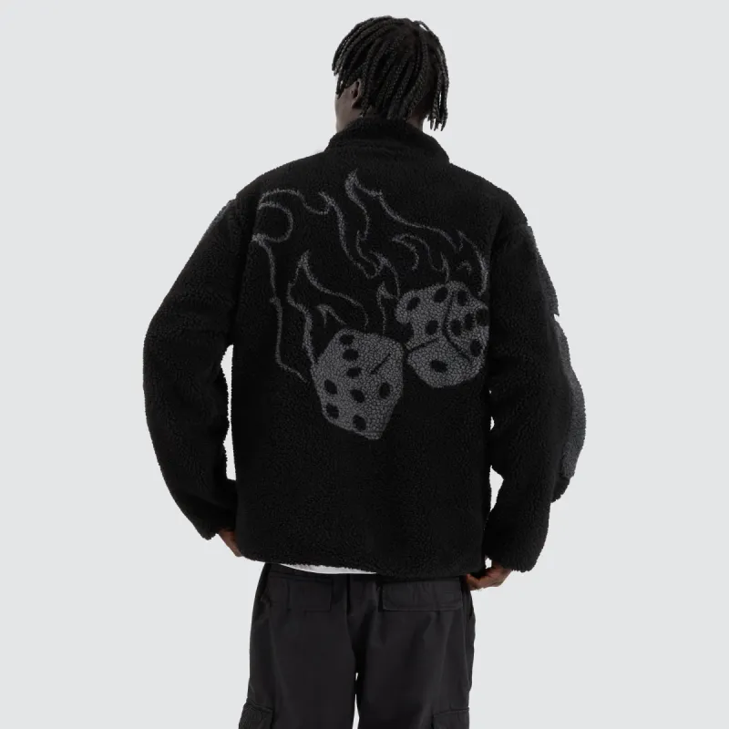 Fire Dice Reversible Jacket Black sold by Neverland