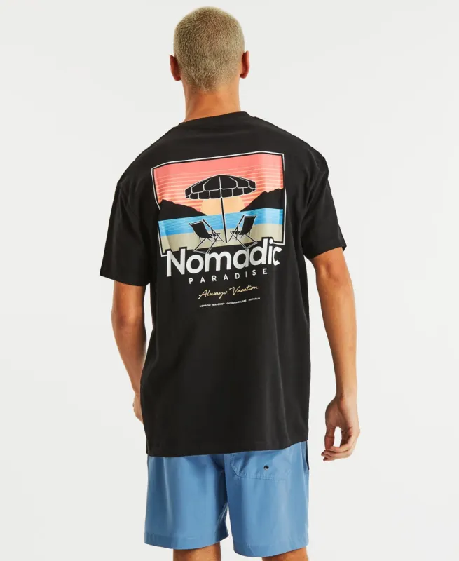 Vacation Relaxed T-Shirt Jet Black sold by Neverland