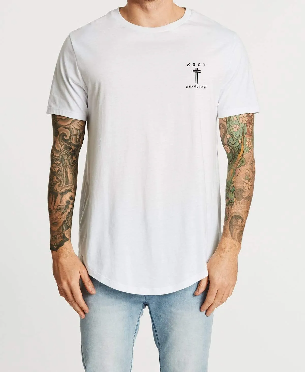 Escape Dual Curved T-Shirt White sold by Neverland product image thumbnail 2