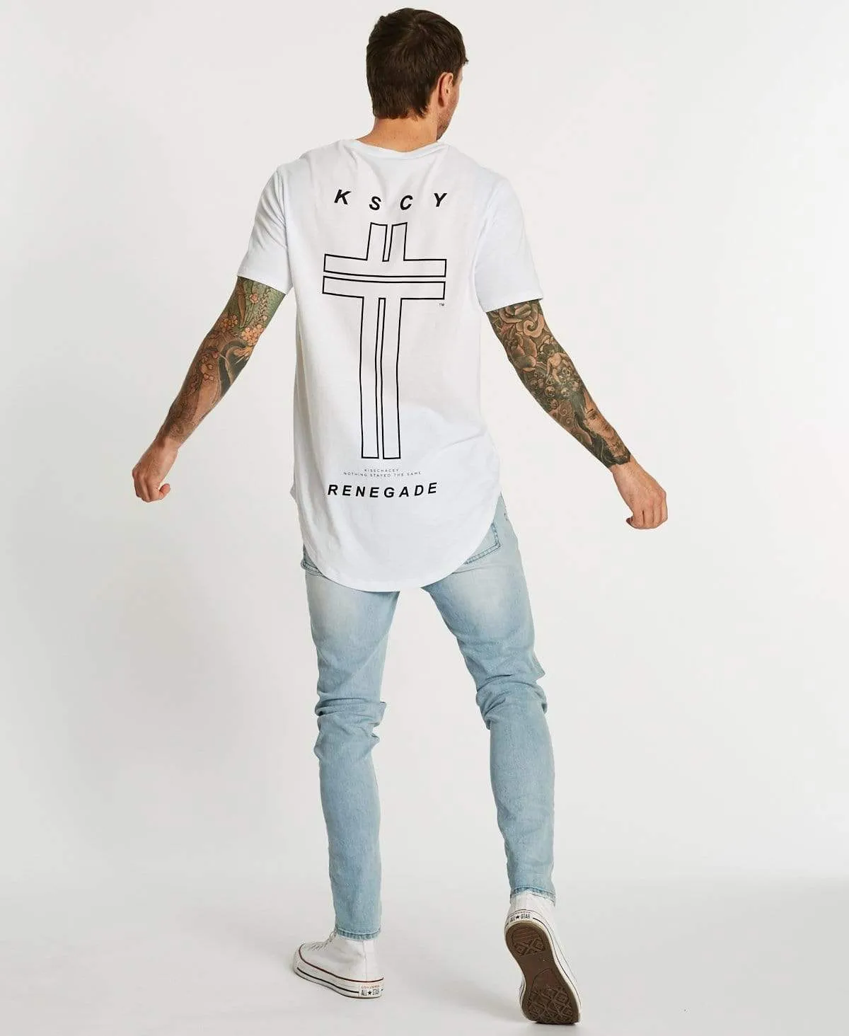 Escape Dual Curved T-Shirt White sold by Neverland product image thumbnail 5