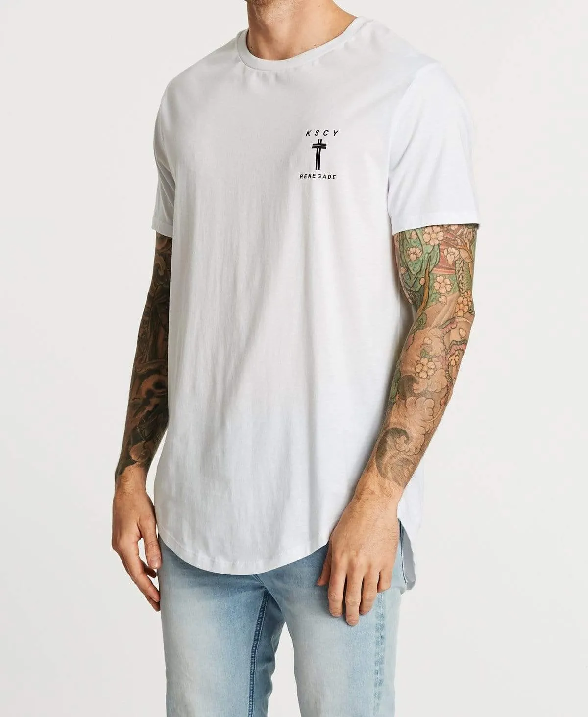 Escape Dual Curved T-Shirt White sold by Neverland product image thumbnail 3