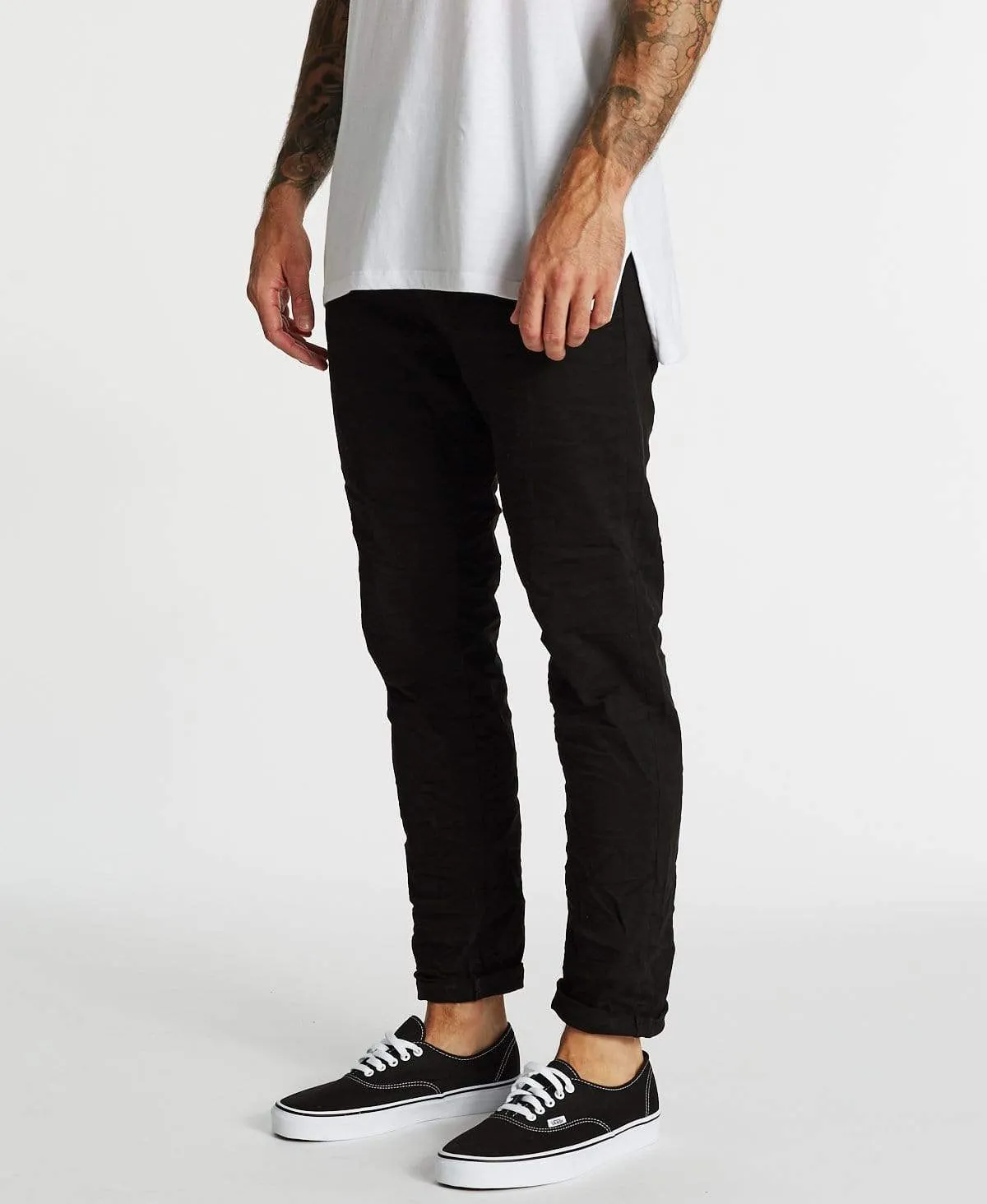 K3 Tapered Turn Up Jeans Black sold by Neverland product image thumbnail 5