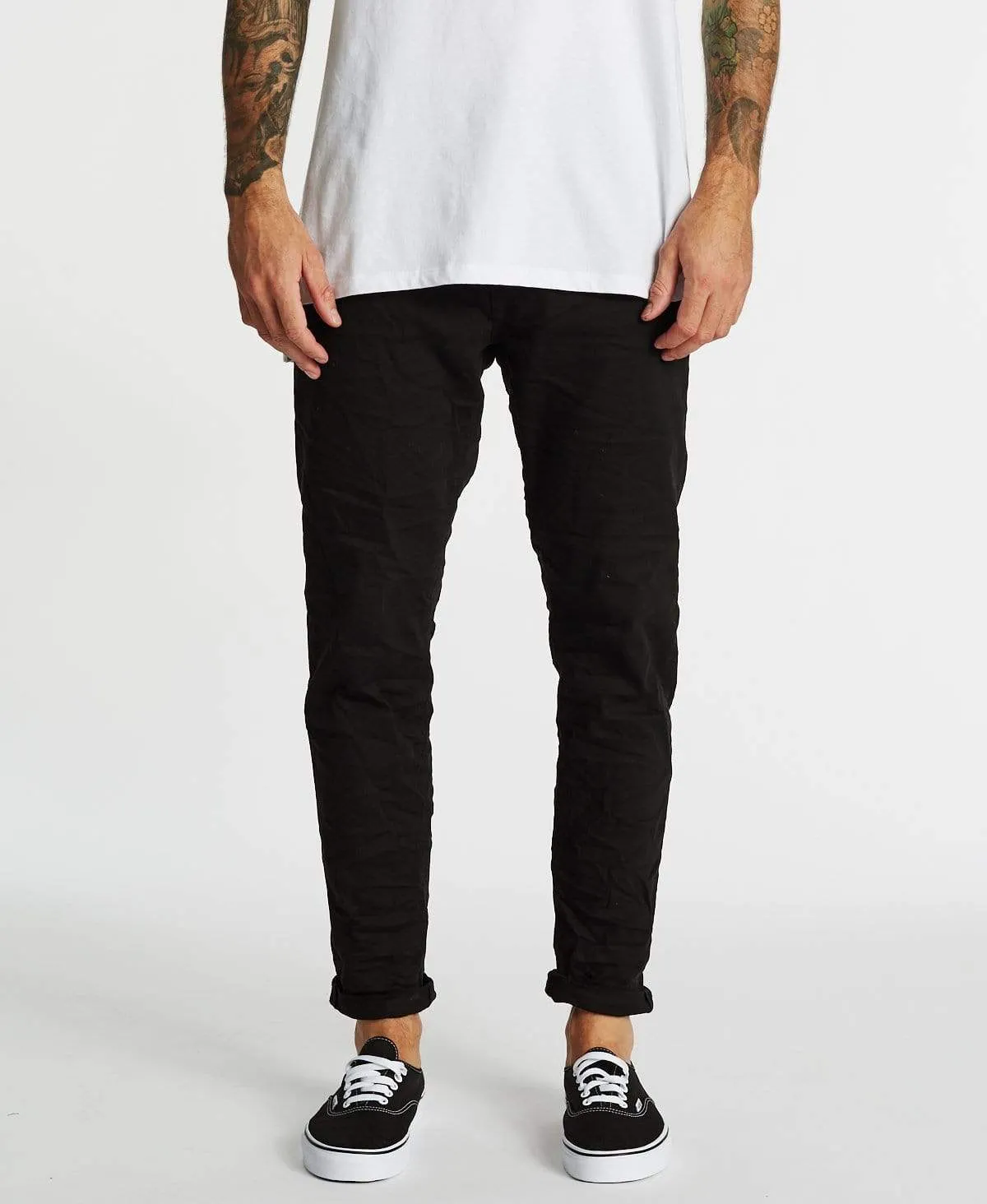 K3 Tapered Turn Up Jeans Black sold by Neverland product image thumbnail 4