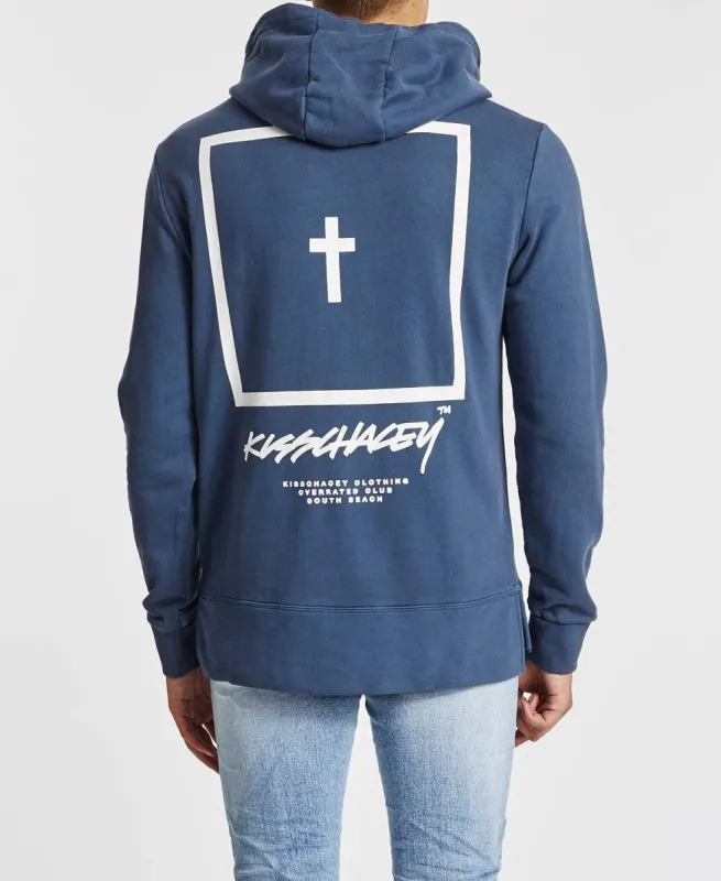 Synthetic Step Hem Hoodie Pigment Navy sold by Neverland