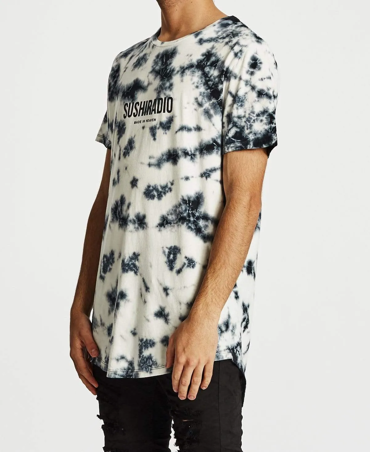 Virus Dual Curved T-Shirt Tie Dye Black sold by Neverland product image thumbnail 3