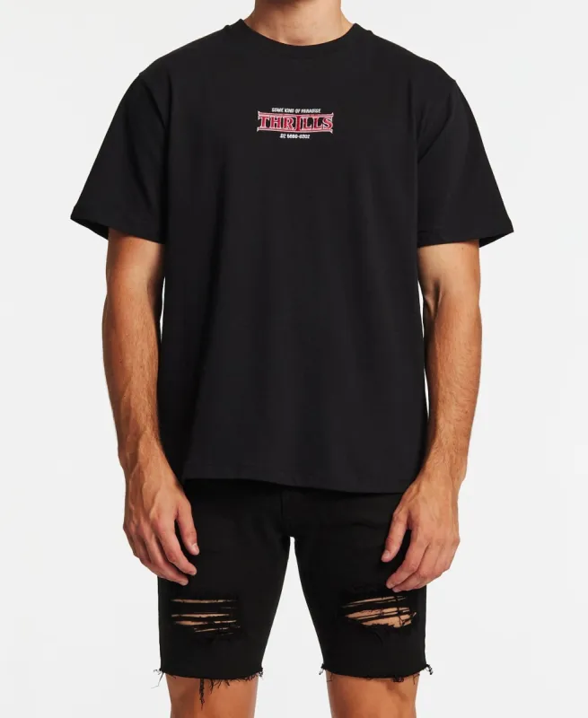 Thrills Days Merch Fit T-Shirt Washed Black sold by Neverland