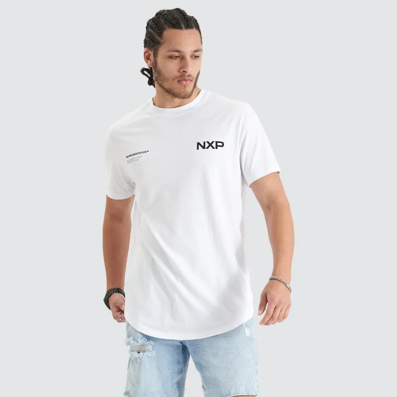 Delta Time Dual Curved Tee Optical White sold by Neverland