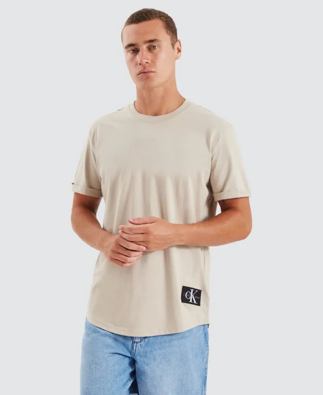 Badge Turn Up Sleeve Taupe Neutral made by Neverland