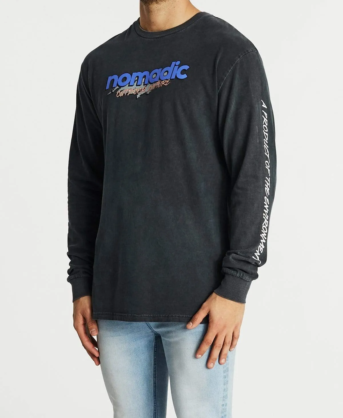 Flood Relaxed Long Sleeve T-Shirt Pigment Asphalt sold by Neverland product image thumbnail 4