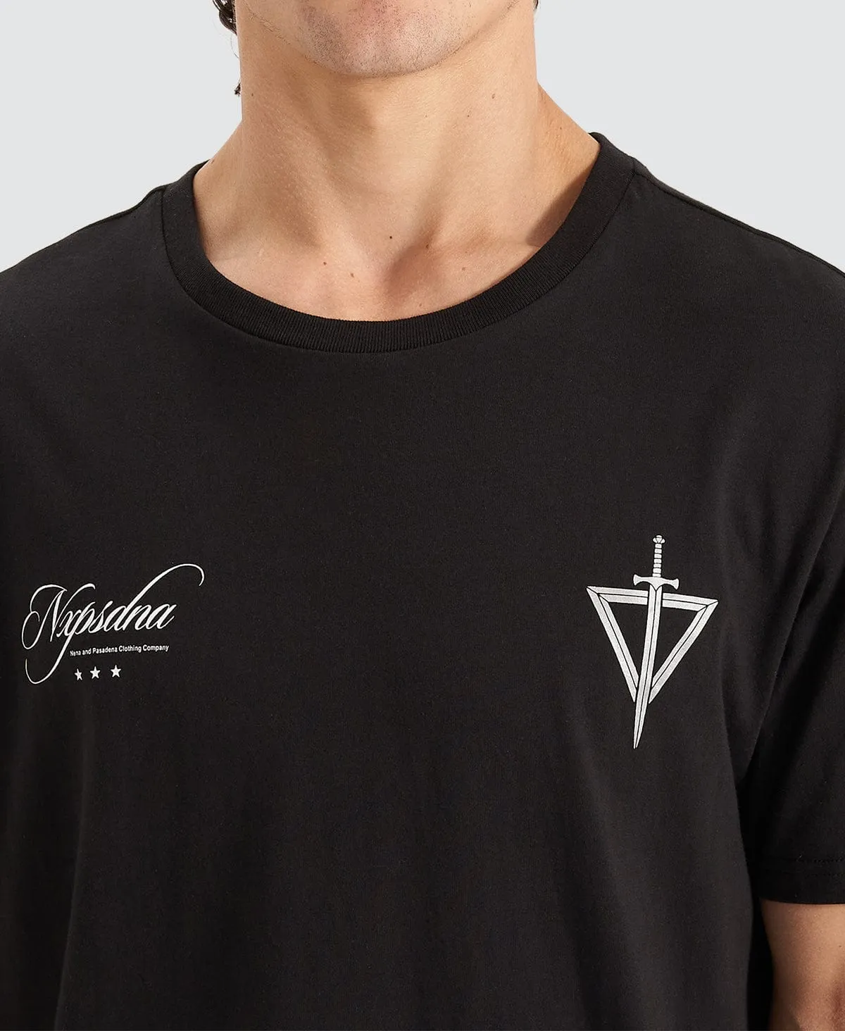 Dagger Cape Back T-Shirt Black sold by Neverland product image thumbnail 2