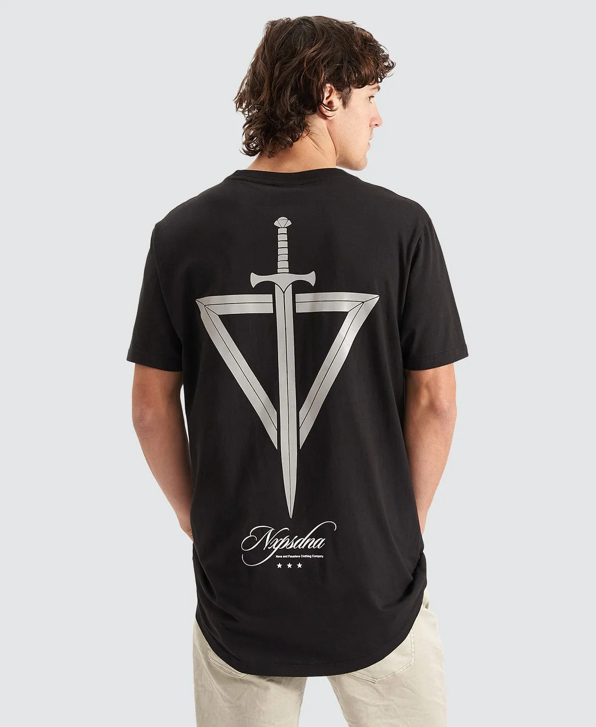 Dagger Cape Back T-Shirt Black sold by Neverland