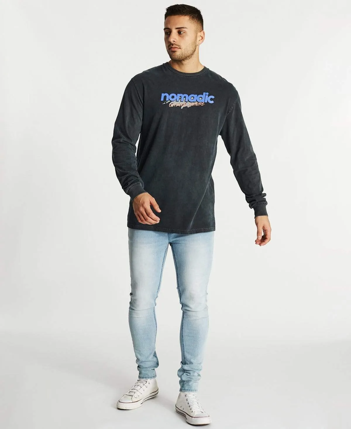 Flood Relaxed Long Sleeve T-Shirt Pigment Asphalt sold by Neverland product image thumbnail 5